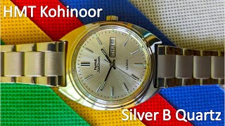 Unboxing  HMT Kohinoor Quartz B Silver Watch  Wrist Roll amp Lume Shots [upl. by Evelunn]