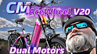 CMaceWheel V20 AWD Dual Motor Ebike Review  Powerful Hill Climber [upl. by Auqinihs669]