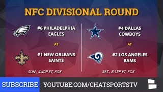 NFL Playoff Bracket NFC amp AFC Playoff Schedule Picture And Matchups For 2019 Divisional Round [upl. by Hausner]