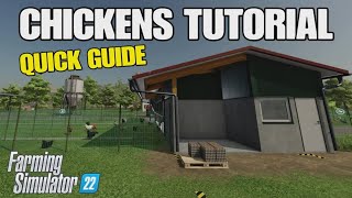 FS22 Tutorial Chickens Fast Guide to Chickens Farming Simulator 22 PS5 [upl. by Stolzer]