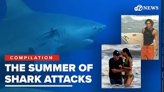 Shark week turns into shark month as people across the country experience several attacks [upl. by Gulick]