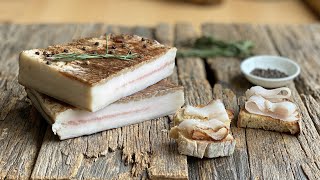 How to make LARDO at Home without pink salt  Italian LARDO different from Pancetta or Capicollo [upl. by Johnathon]