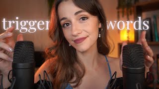 ASMR  Sleepy amp Gentle Trigger Words 🌙 super upclose ear to ear whispers [upl. by Gebelein658]