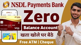 NSDL Payment Bank Account Opening Online 2024 NSDL Payment Bank Zero Balance Account Opening Online [upl. by Nyvets]