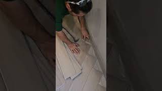 Ending a HERRINGBONE VINYL FLOORING vinylflooring diy howto flooring installation herringbone [upl. by Aiken13]