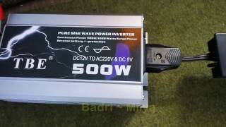 Inverter PURE SINE Wave TBE 500w [upl. by Brockie]