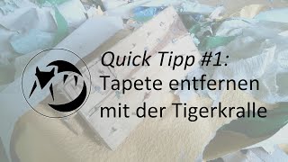 Quick Tipp 1 Tapete entfernen mit der Selbstbau Tigerkralle [upl. by Aniretac737]