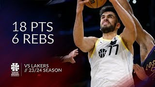 Omer Yurtseven 18 pts 6 rebs vs Lakers 2324 season [upl. by Paver201]