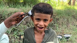 MOGLI HAIR CUTTING ASMR FAST amp AMAZING HAIR CUTTING BUT BARBER OLD [upl. by Enrak]