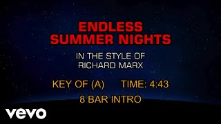 Richard Marx  Endless Summer Nights Karaoke [upl. by Reivilo]