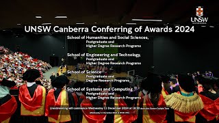 UNSW Canberra Conferring of Awards Ceremony 2024  Humanities Engineering Science amp Computing [upl. by Arimihc]