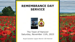 Hanover Legion Remembrance Service 2023 [upl. by Boony]