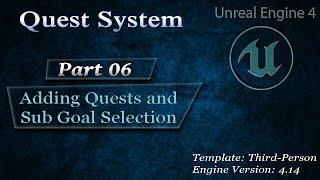 Eng Complex Quest System Adding Quests and Sub Goal Selection 06 [upl. by Eiahpets237]