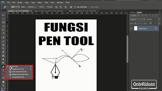 Fungsi Pen Tool Pada Photoshop  Tutorial Photoshop [upl. by Tice]