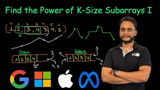 Find the Power of K Size Subarrays I  Leetcode 3254 [upl. by Laney]