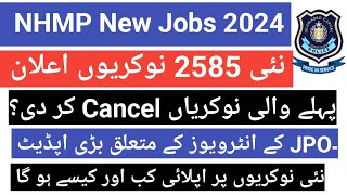 NHMP New Jobs 2024  NHMP jpo interview update [upl. by Hurlbut484]