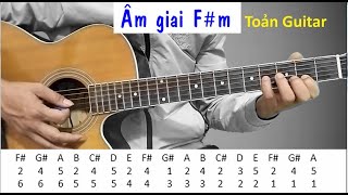 Âm giai fa thăng thứ  âm giai F m  Tập chạy ngón guitar  Tự học guitar solo  Toản Guitar [upl. by Oniger]