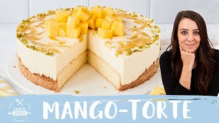 JoghurtTorte mit Mango 🤗 ☀️ I Einfach Backen [upl. by Eppillihp]