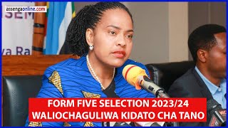 TAMISEMI FORM FIVE SELECTION 20232024 TAARIFA KWA WANAFUNZI WALIOCHAGULIWA KIDATO CHA TANO NA VYUO [upl. by Rehteh583]