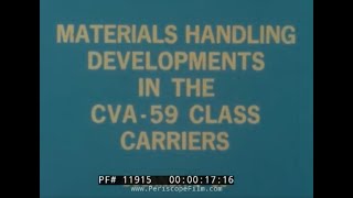 1960s US NAVY FILM CVA59 FORRESTALCLASS AIRCRAFT CARRIER RESUPPLY amp MATERIALS HANDLING 11915 [upl. by Sipple]