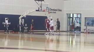 Andrew Bynums first Cavs practice [upl. by Zingale]