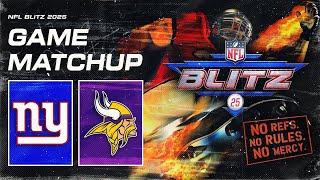 Giants at Vikings  NFL BLITZ Ep 499 [upl. by Paradies]