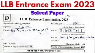 LLB Entrance Exam Paper 2023  Uttarakhand LLB Entrance Exam Paper 2023  LLB Entrance Exam Paper [upl. by Caneghem]