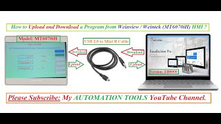 How to Upload and Download a Program from WeinviewWeintek MT6070iH HMI [upl. by Marven]