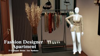 Fashion Designer Apartment 👜  The Sims 4  Stop Motion Build  No CC [upl. by Aetnahc]