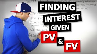 FIN 300  Finding Interest Rate given PV and FV  Ryerson University [upl. by Oer]