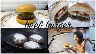 Beef burger recipe resepmudah beefrecipe beefburger beefburgerrecipe dagingcincang [upl. by Malan]