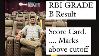 My RBI grade b result  RBI GRADE B PRE SCORECARD [upl. by Donica]