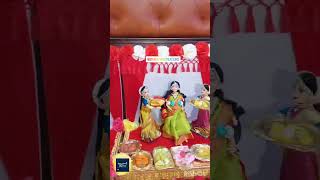 ManishaR CreationsGauri ganpati decorationRukhwat items [upl. by Tedman875]