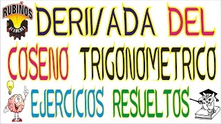 derivada del coseno demostración y ejercicios resueltos derivadas trigonométricas [upl. by Assiroc]