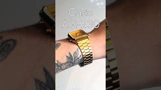 ⌚Relojes Casio Dorados 🏆  Casio AQ230 y Casio A100 reloj watch casio [upl. by Faythe]