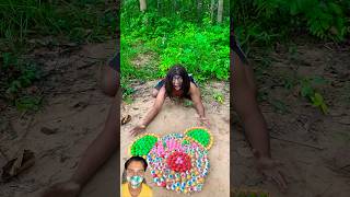 SURVIVAL IN THE FORESTBUSHCRAFT SKILL survival bushcraft mukbang shorts shortsfeed outdoor [upl. by Navets152]