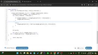 100311 Count Days Without Meetings  LeetCode Weekly contest 400 Solution  Java Code [upl. by Silverman571]