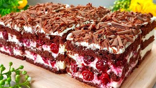 🍫🍒 Der leckerste KirschSommerkuchen der auf der Zunge zergeht Unglaublich leckerer Kuchen [upl. by Swanhilda]