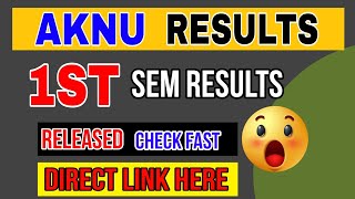 AKNU DEGREE 1ST SEM RESULTS 2023DIRECT LINK RELEASED  ADIKAVI NANNAYA  FIRST SEM RESULTS [upl. by Htebazila849]