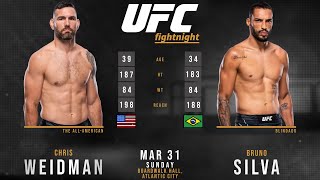 Chris WEIDMAN vs BRUNO SILVA Full FIGHT [upl. by Tijnar]