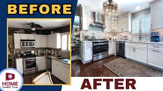 Kitchen Renovation Before amp After Beautiful Bisque Cabinetry [upl. by Alithia362]