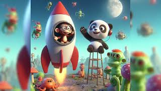 Aventures dans lEspace dun Panda et un Singe Histoire pour enfants en francais  Conte Pour Dormir [upl. by Carena]