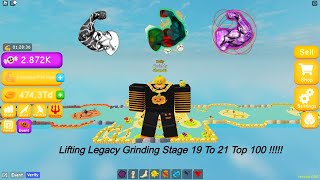 Roblox Legacy Lifting Simulator Hallowen Update 🎃 Stage 1921 😱 Top 100 [upl. by Inaj]