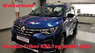 Renault Triber RXZ Top Model 2022  Features Interior and Exterior Review  walkaround [upl. by Rednave]