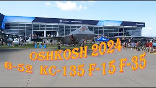 Oshkosh 2024 Boeing Plaza B52 KC135 F15 F16 [upl. by Kantor288]