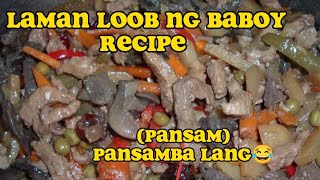 HOW TO COOK PAKLAY LAMAN LOOB NG BABOY RECIPE AMBOT cooking recipe probinsya comedy [upl. by Oj]