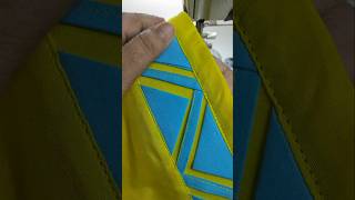 Sewing tips and tricks 💛💙💛💙 for making sleeves design shorts shortfeed trending viralvideo diy [upl. by Collin]