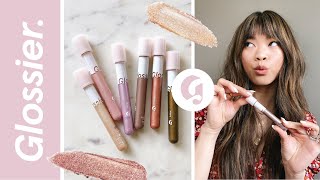 GLOSSIER LIDSTAR  All 6 SHADES SWATCHED amp REVIEW  DISCOUNT CODE [upl. by Dlaniger599]