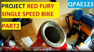 REPLACING LOOSE BEARINGS In Bike Headset  Project2 Red Fury Single Speed Bike part2 [upl. by Thay]