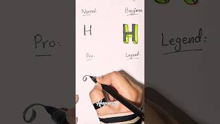 Easy lettering TutorialquotHquot calligraphy letteringstyles shorts creative [upl. by Aggarwal181]